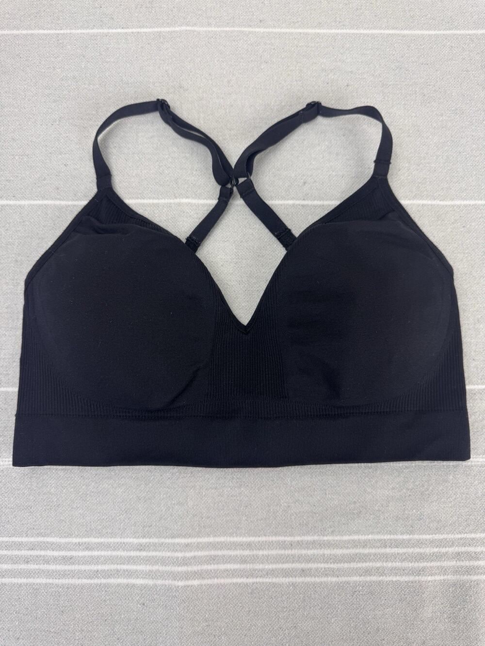 Athleta Renewal Wireless Comfort Sports Bra Multiway Light Support Black Small